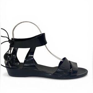 See by Chloe Black Jelly Flat Sandals Size 36 / 6
